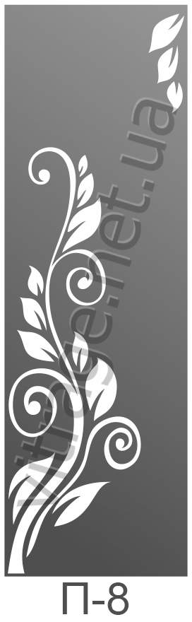 Зеркало с пескоструйным рисунком в шкаф-купе купить Киев